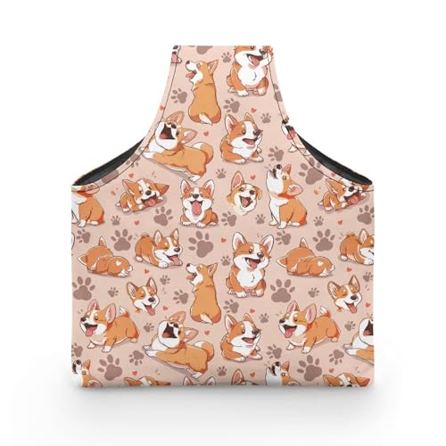 Image of KUIFORTI Dog Yarn Bag Crochet Bag Cute Corgi Yarn Project Bag Knitting Bag Lightweight Kniting Wrist Bag Large Size
