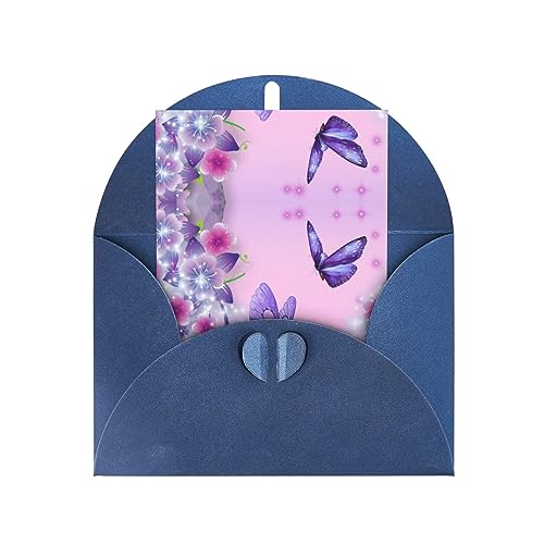 Carte d'amitié papillon violet pour envoyer un mot doux pendant les vacances d'été