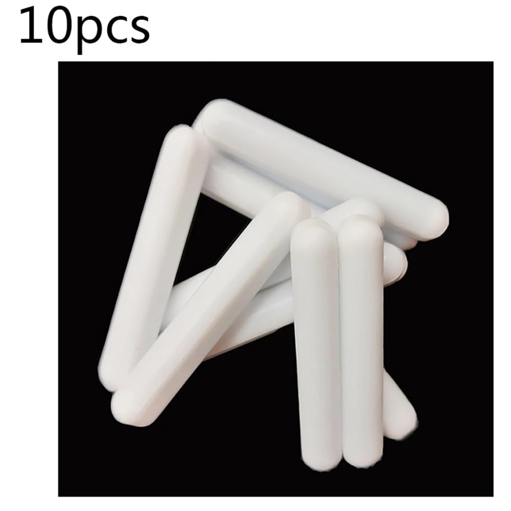 Rührstab, 10er-Pack C8x50mm PTFE-Magnetrührstäbe ohne Drehring, weiße Spinbars-Laborausrüstung