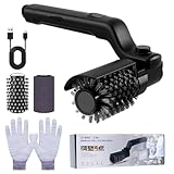 Fizzyo Cepillo Eléctrico Mejorado para Parrilla, Cepillo de Limpieza de Barbacoa Inalámbrico Recargable con 3 Velocidades y 2 Cabezales, 180° Ajustable, Cerdas de Acero Inox para Todo Tipo De Parrilla