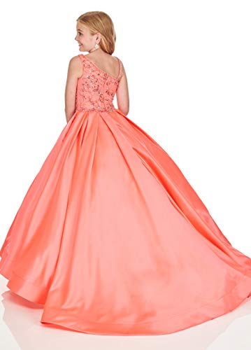 Junguan Little Girls' Straps National Pageant Dresses Long Princess Birthday Party Ball Gowns Glitz with Pockets2