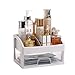 Produktbild HUAA Make-Up Organizer,Desktop Makeup Organizer Schubladen,mit 3 Schubladen quadratische Schubladenbox aus Kunststoff Desktop Schreibwaren Aufbewahrungsbox Makeup Organizer für Schlafzimmer