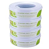 Tact-Pro Refill for Diaper Genie Diaper Pails 4 Pack - 1,120 Count (Improved Version)