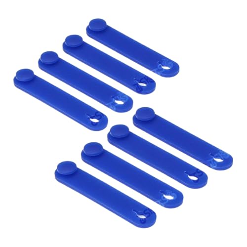 Attache caoutchouc moto bleu pour câble faisceau électrique et cadre de vélo, kit 8 pièces