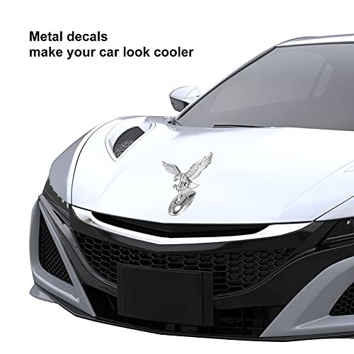 Gdgsd 3D Metal Car Decals Waterproof Self-Adhesive Non-Rusting Delicate Hood Eagle Stand Sticker Car Metal Logo Sticker Decorative Chrome Car Stickers Bumper Stickers (1Pc) #TOP4