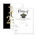 25- 2019 Gold & Black Graduation Party Invitations with Envelopes for 2019 College, High School, University Grad Celebration or Announcement- Invite Cards Fill In Style- Party Decorations Supplies