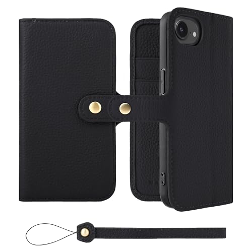 HANATORA iPhone16e �P�[�X �蒠�^ �{�v �X�}�z�P�[�X �X�}�z �X�^���h �X�g���b�v �t�� �V�������N�J�[�t���U�[ �M�t�g �x���g���� �}�O�l�b�g�Ȃ� �u���b�N H0XB-16e-Black �M�t�g �a�����M�t�g ���� �ޏ� ���ꂳ�� ��