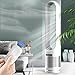 Produktbild Rotorlos Standventilator,Blattloser Lüfter Rotorloser Ventilator Leise Ventilator mit Fernbedienung 8 Geschwindigkeiten 8H Timer 80° Oszillation LED-Display für Zuhause und Büro 23 * 6 Zoll,Weiß
