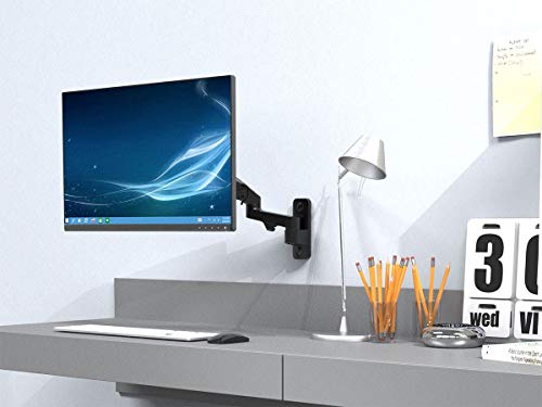 Monoprice Suporte de parede com 2 segmentos para monitores de até 27 polegadas | Mola a gás ajustáve