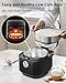 YOKEKON Rice Cooker 10 Cup, Stainless Steel Inner Pot, Low Carb Large 10 Cup Uncooked Rice Maker with Steamer Basket Steamer, 24H Delay Timer and Auto Keep Warm,Brown Rice/Risotto/Oatmeal/Soup/Steam/Slow Cook, Black
