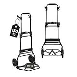⚡ ROBUSTE KONSTRUKTION & SEHR LEICHT - Mit einer stabilen Aluminiumkonstruktion und einer Tragkraft von 150 kg bei nur 6 kg Eigengewicht ist die Sackkarre sehr einfach bedienbar und bietet die perfekte Balance zwischen Stabilität und Flexibilität. Die Alu-Sackkarre eignet sich hervorragend für den Transport mittelschwerer Lasten wie Umzugskartons, Gepäck, Getränkekisten oder Werkzeugkoffern.