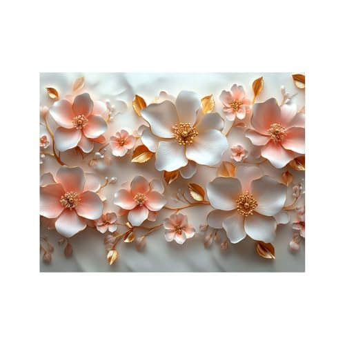 Toile de fleur de aquarelle TERUEA 60x90cm rose sans cadre pour salon