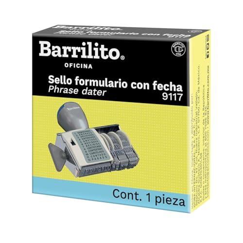 Lista de Sellos Top 10. 41 Barrilito Sello de formulario con fecha y 12 leyendas. 9117