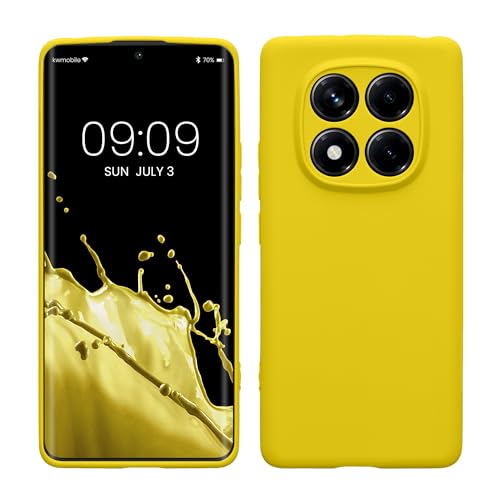 kwmobile Custodia Compatibile con Xiaomi Redmi Note 14 Pro 4G Cover - Back Case per Smartphone in Silicone TPU - Protezione Gommata - giallo radiante