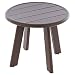 Produktbild Nexos Beistelltisch Aluminium Farbe dunkel-braun Terrassentisch Balkontisch Veranda-Tisch 52x45 cm mit runder Tischplatte
