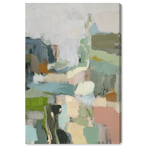 Aqua Green Genesis Canvas Print Green Wall Decor by Art Remedy, Gallery Wrapped, 24 x 36 by Art Remedy - Used condition - US$71.63