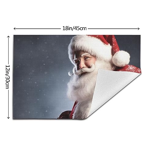Set de table Père Noël résistant à la chaleur et lavable pour une protection durable
