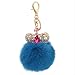 Accessori Per Ciondolo Per Auto In Metallo Con Diamante In Peluche Corona Portachiavi Accessori Gioielli Blu Pavone