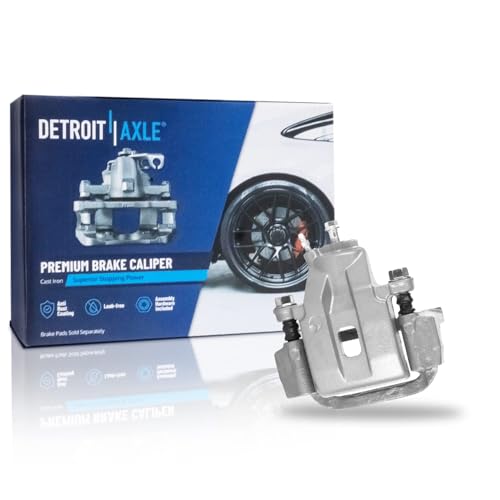 Image of Detroit Axle - Rear Left Brake Caliper for 2008-2016 Toyota Sequoia | 2007-2016 Tundra, 2009 2010 2011 2012 2013 2014 2015 Driver Side Disc Brake Caliper with Bracket Replacement