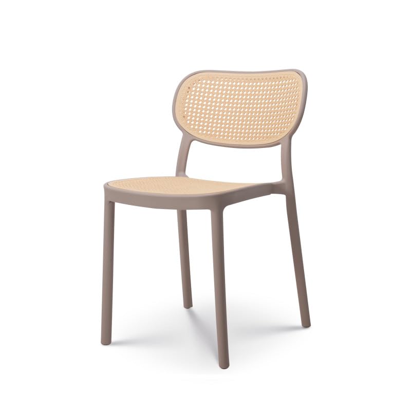 Kosmi Chaise de Salle à Manger Beige Style Vintage