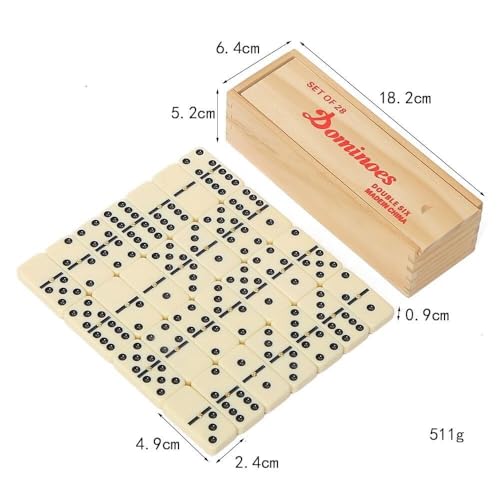 Chess Juego Dominó Clásico Caja Madera 18.2x6.4x5.2cm miniatura 2