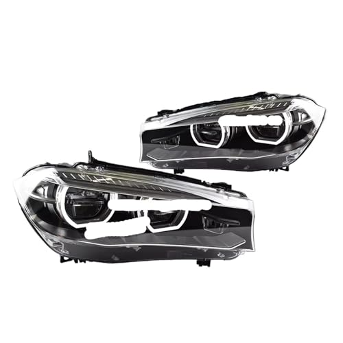 Faro Principal para X5 para X6 F15 2014-2018 Faros Delanteros Angel Eye LED DRL Lámpara Señal Accesorios Automotrices Estilo Coche Lámpara De Cabeza Faros Principales Coche
