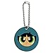 Powerpuff Girls Buttercup Head Wood Wooden Round Keychain Key Chain Ring