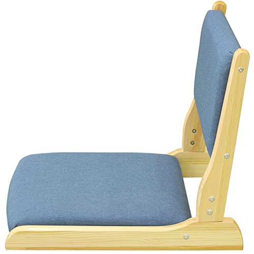 Silla plegable de meditación, con respaldo, sofá tatami japonés portátil para sala de estar, balcón y ventanal, asiento de madera sin patas