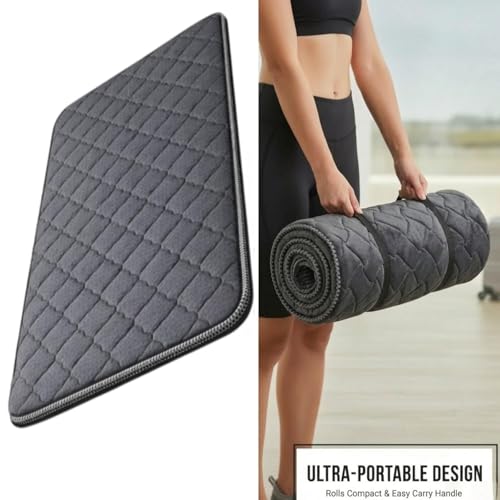 Image of Floor Mattress with Memory Foam for Extra Bedding | Lightweight Portable Rolling Mat for Travel Yoga Outdoor & Camping | Size: 72x36x0.8 Inch