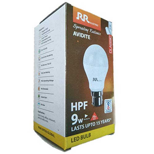 Image of RR ELECTRIC e39 LED Classic AVIDITE Bulb 9 WATT 6 Pieces | White