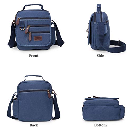Image of Mens bag Canvas Shoulder Bag Small Messenger Crossbody Bag Work Bag Vintage Multi-function