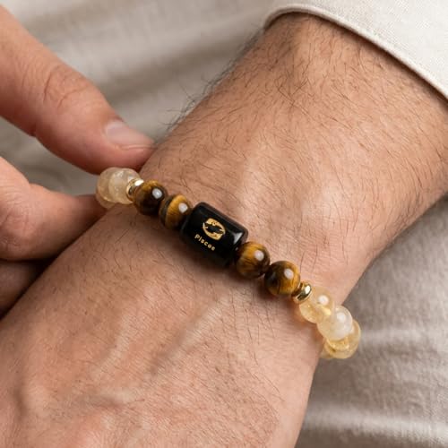 Image of Astrotalk Zodiac Crystal Bracelet | Balances Energy & Enhances Positivity | Certified Healing Crystals with Certificate | Astrology Bracelet for Man & Woman | Gift for Man & Woman