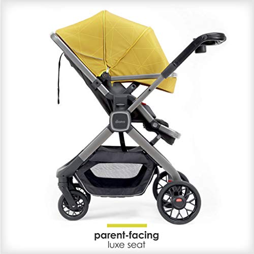 Image of Diono Quantum2 3-in-1 Multi-Mode Stroller for Baby, Infant, Toddler Stroller, Car Seat Compatible, Adaptors Included, Compact Fold, XL Storage Basket, Copper Hive