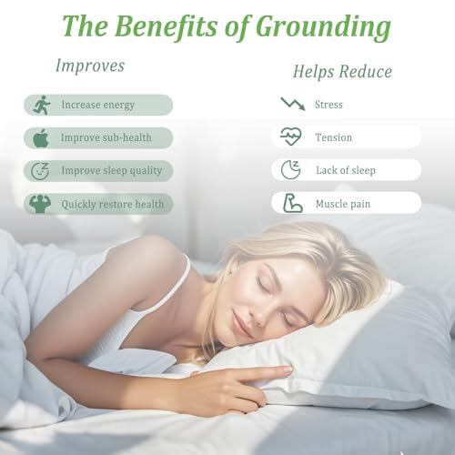 Erdungsmatte 25 x 30 cm, Erdungsmatte für Besseren Schlaf, Erdungsmatte mit EU Kordel, Universal Grounding Mat Erdungsmatte Desk Matte, Erdungsmatte für Bett oder als Erdungsmatte Schreibtisch
