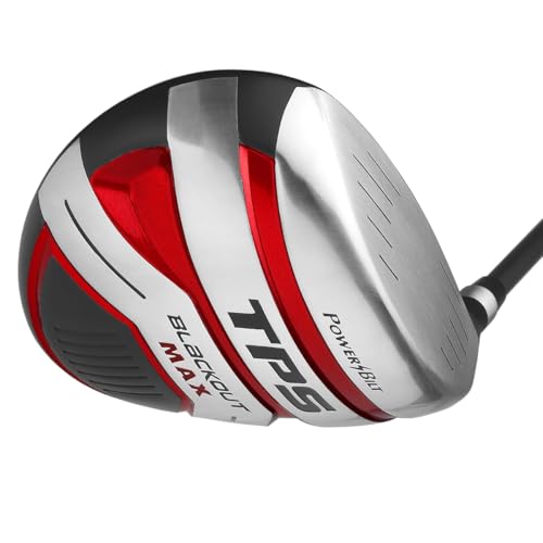 Powerbilt TPS Blackout Max Driver, Men's 10.5 Degree in Black/Red with Headcover - Image 3