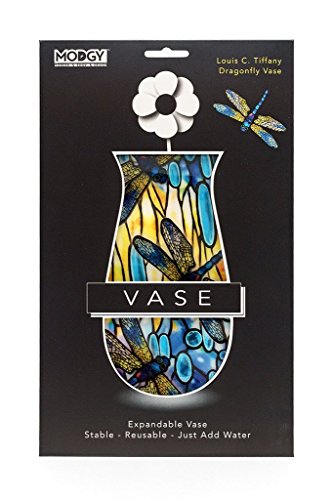 Modgy Collapsible And Expandable Flower Vase Plastic Decorative Modern Vases For Flowers Centerpieces Dining Table Decor Living Room Bathroom Wedding Office, Tiffany - Dragonfly #TOP6