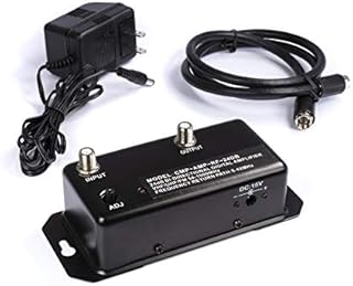 24db Distribution Amplifier - Digital TV Antenna Booster Signal Amplifier, Adjustable Boost/Gain, NTSC, ATSC, FM, UHF, VHF - 1000 MHz - Includes RG6 Coaxial Cable