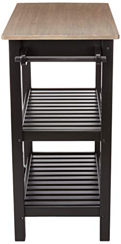 Amazon-Basics-2-shelves-Kitchen-Island-Cart-with-Storage-Solid-Wood-Top-and-Wheels-354-x-18-x-365-inches-Gray-wash-and-Black Amazon Basics 2 shelves Kitchen Island Cart with Storage Solid Wood Top and Wheels 354 x 18 x 365 inches Gray wash and Black