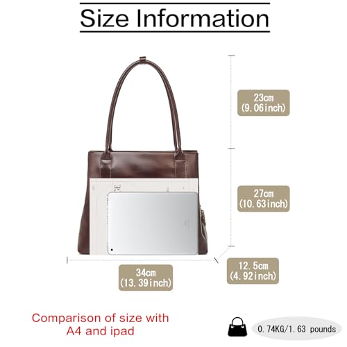 Image of LAORENTOU Women Crossbody Handbags Genuine Leather Satchel Handbags for Women Top-handle Shoulder Tote Purses