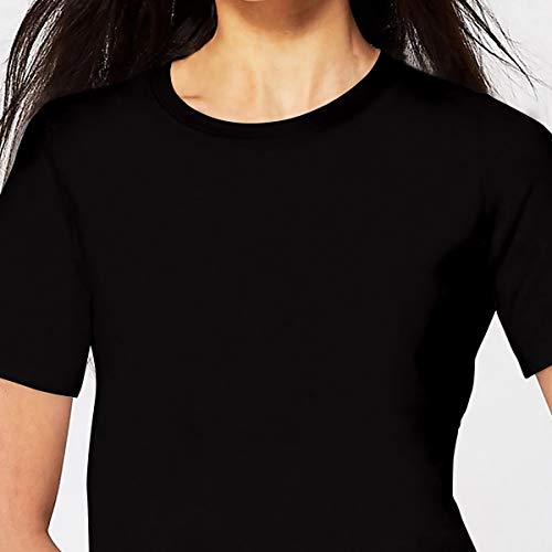 Image of Pooplu Women's Regular Fit Premium Plain 100% Cotton Round Neck Half Sleeves Multicolour Pootlu T Shirt. Casual, Stylish, Trending, Symbol Tshirts