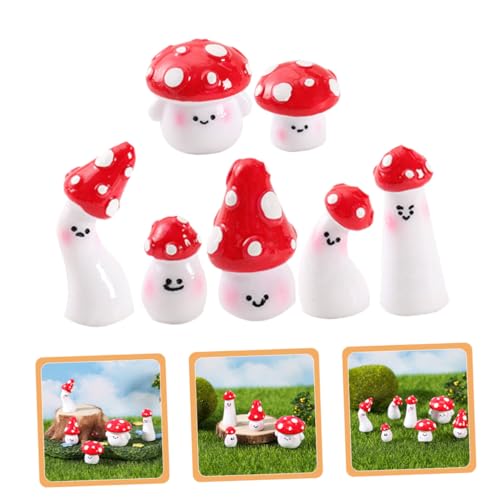 Miniatures champignons en résine de précision pour décor de micro paysage