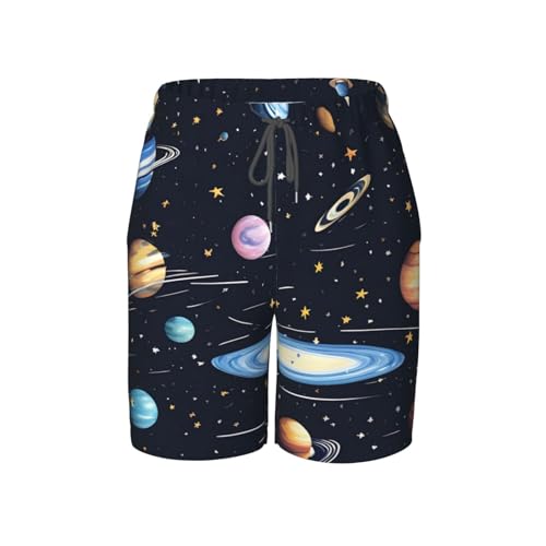 The Solar Family Youth Beach Pants, Soft and Breathable, with Drawstring Waist, Suitable for Sports and Leisure.