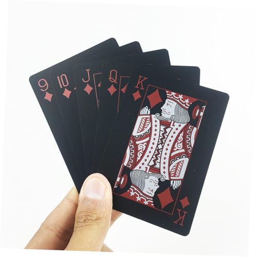wasserdichte Rote PVC Spielkarten Set Biegsame Langlebige Pokerkarten mit Kreativem Muster Robustes Kartenspiel für Unterhaltung mit Familie und Freunden Inklusive – Bild 7