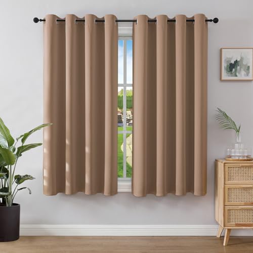 Joydeco Rideau Occultant 2 Pièces, Rideau Thermique Isolant Anti Chaleur Tenture Opaque à...