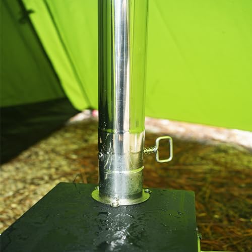 TAISOCA Ofenkamin für den Außenbereich, Auspuff aus Edelstahl, Zelt, Herd, Kaminrohr, einwandig, Kamin, Regenkappen, Kamin, Funkenschutz