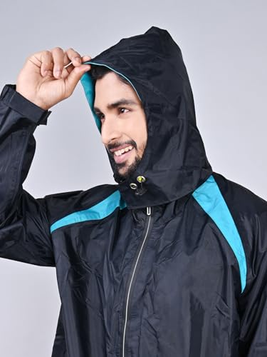 Image of Rupa Mens Rainwear For Men, Waterproof Nylon Blended Rain Standard Length Jacket With Pants And Carry Bag, Pack Of 1