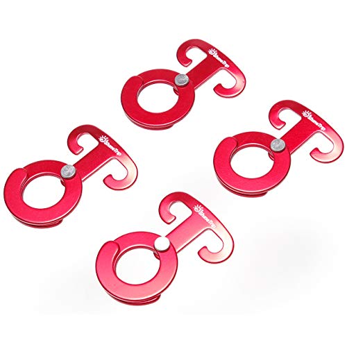 GoodsLand  高耐久 キャンプハンガー ロープフック アルミ合金 物干しフック マルチハンガー ロープハンガー 引掛けフック 金具フック キャンプ テント ランタン ライト カップ タオル おしゃれ キャンプ ソロキャンプ 用品 GD-MULHUK