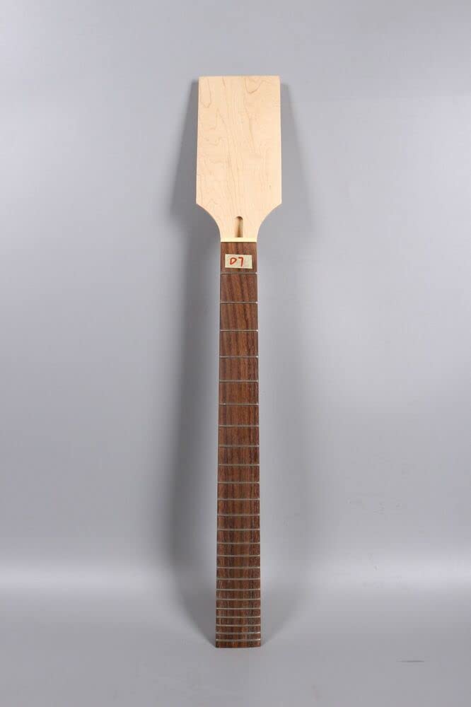 Manico per Chitarra baritono 24 Tasti 30 Pollici Tastiera in Acero Palissandro Nessun intarsio Paddle Testa Manici per Chitarra Fai-da-Te