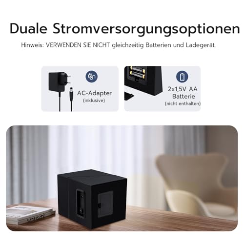 Mcbazel Automatik Uhrenbeweger 1 Uhr aus PU-Leder, leiser Watch Winder für Automatikuhren – Uhrenbeweger mit japanischem Motor, Batteriebetrieb oder Netzteil, schwarz