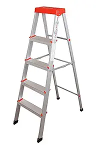 Parasnath EasyDay 4 Step 4.1 Ft Light Weight Aluminium Heavy Duty Folding Ladder (Made in India)